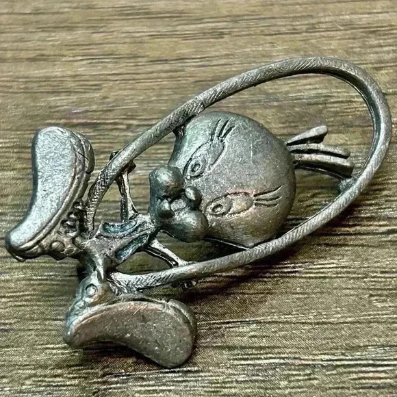 Vintage Warner Bros Tweety Bird Pewter Pendant - Picture 1 of 3